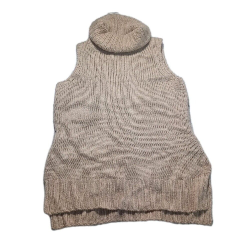 Mossimo  Sweater Vest Cable Knit Cream Women’s  Turtleneck Sz XS/TP
